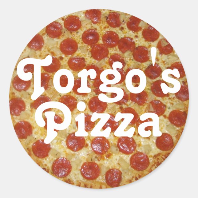 Torgos Pizza Runder Aufkleber (Vorderseite)