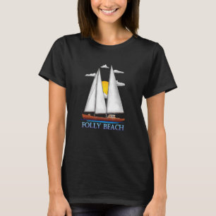 Torhüter an der Küste Nautical Segelschiff Design T-Shirt