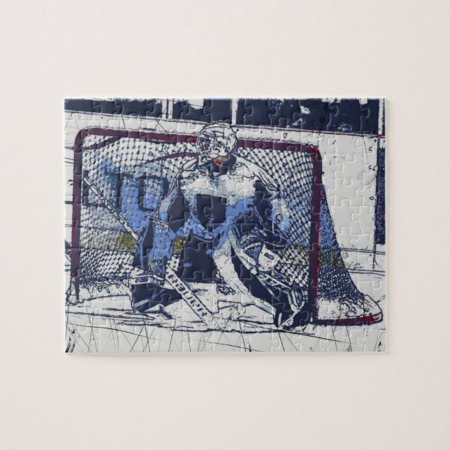 Torhüter - Eishockey-Goalie Puzzle (Horizontal)
