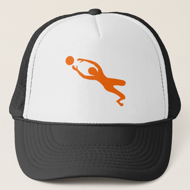 Torhüter - Orange Truckerkappe (Vorderseite)