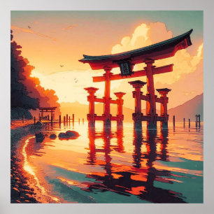 Torii des aufgehenden Lichts Poster