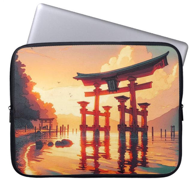 Torii des aufsteigenden Lichtes Laptopschutzhülle (Vorderseite)