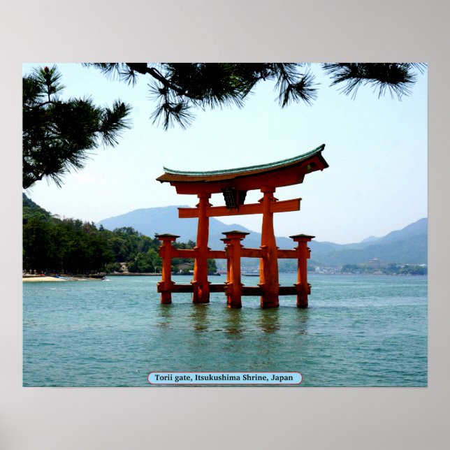 Torii gate, Itsukushima Shrine, Japan Poster (Vorne)