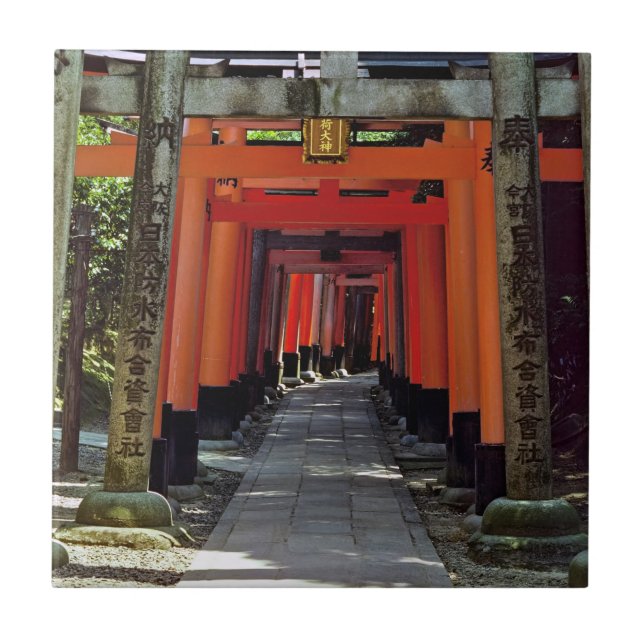 Torii Gates - Kyoto, Japan, Asien Fliese (Vorderseite)