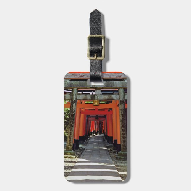 Torii Gates - Kyoto, Japan, Asien Gepäckanhänger (Vorderseite vertikal)