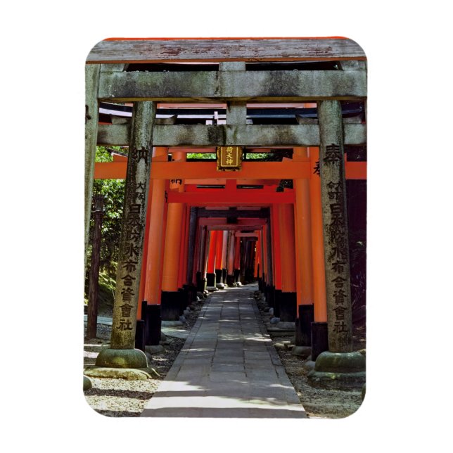 Torii Gates - Kyoto, Japan, Asien Magnet (Vertikal)