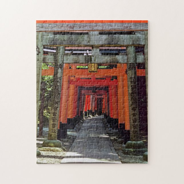Torii Gates - Kyoto, Japan, Asien Puzzle (Vertikal)