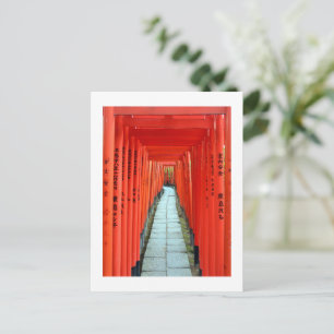 Torii Gates of Nezu Shrine: Tokyo Postcard Postkarte