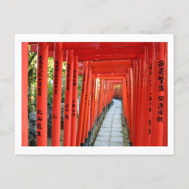 Torii Gates von Nezu Shrine: Tokio Postkarte