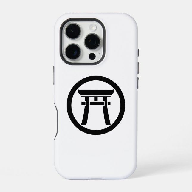 Torii im Kreis iPhone Hülle (Rückseite)