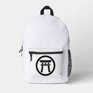 Torii in einem Kreis Bedruckter Rucksack