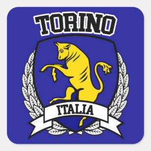 Torino Quadratischer Aufkleber