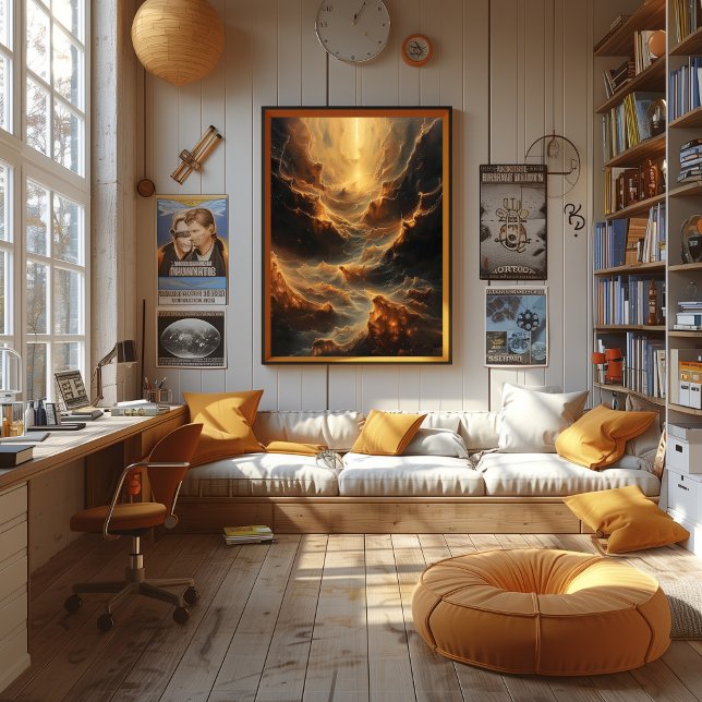 Tormenta de Fuego Celestial: Abismo Surrealista Poster (Von Creator hochgeladen)
