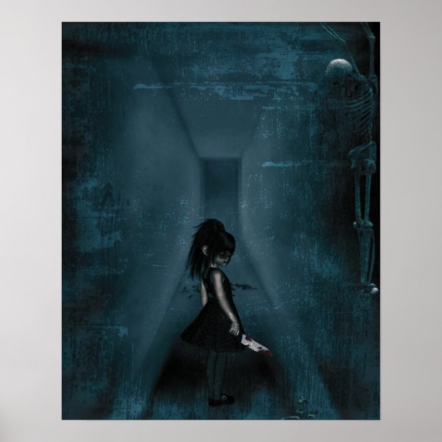 Tormented Gothic Girl Poster (Vorne)