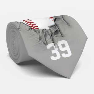 Torn Baseball (dunkel/personalisiert) Neck Tie Krawatte
