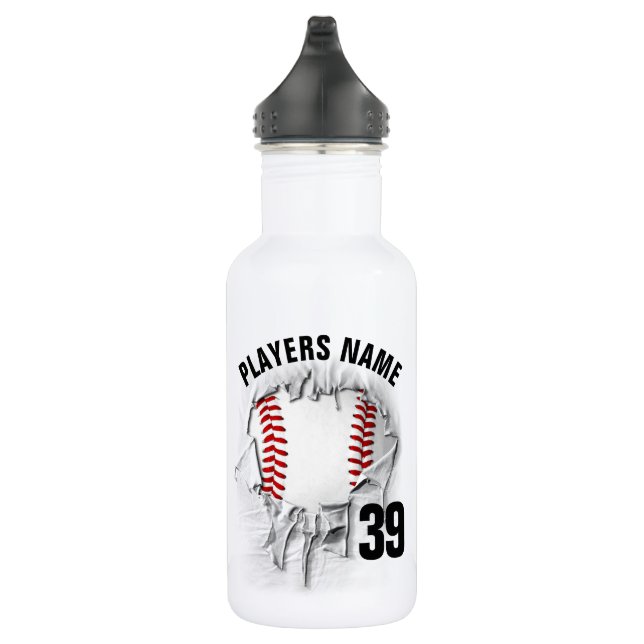 Torn Baseball Edelstahlflasche (Rechts)
