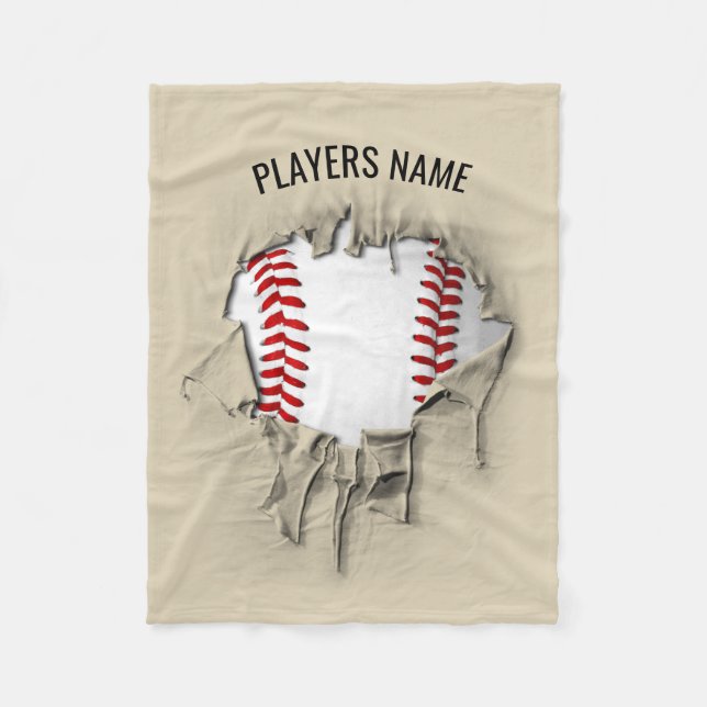 Torn Baseball Fleece Blanket (Vorderseite)