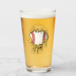 Torn Baseball Glass Glas