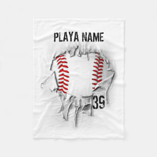 Torn Baseball (personalisiert) Fleecedecke