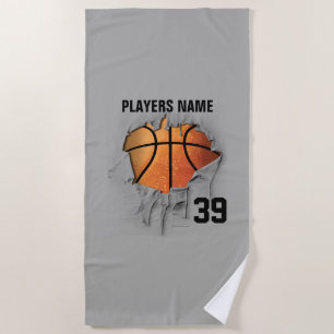 Torn Basketball Beachtowel Strandtuch