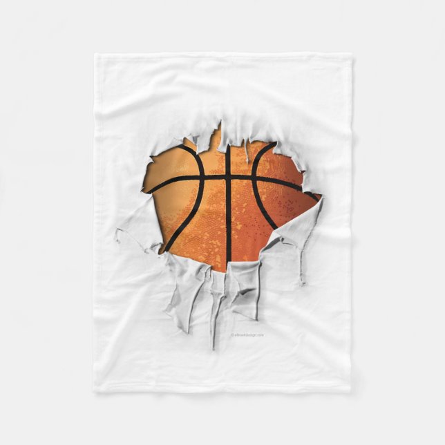 Torn Basketball Fleece Blanket (Vorderseite)