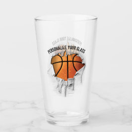 Torn Basketball (Personalisiert) Glas