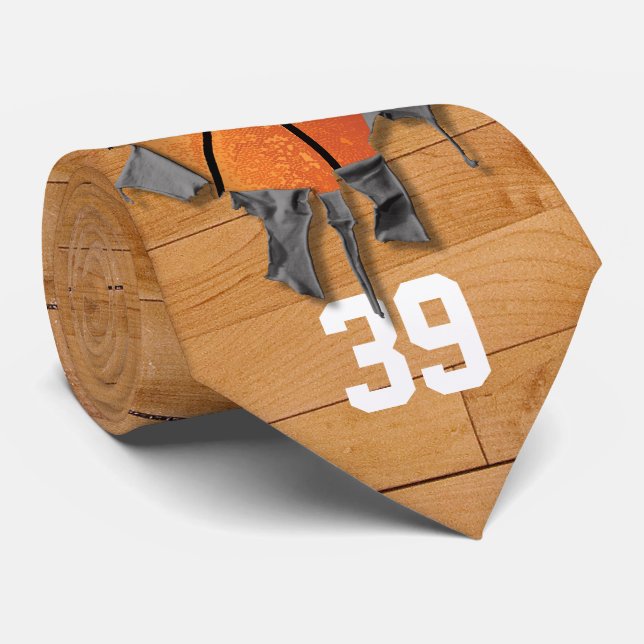 Torn Basketball (personalisiert) Krawatte (Gerollt)