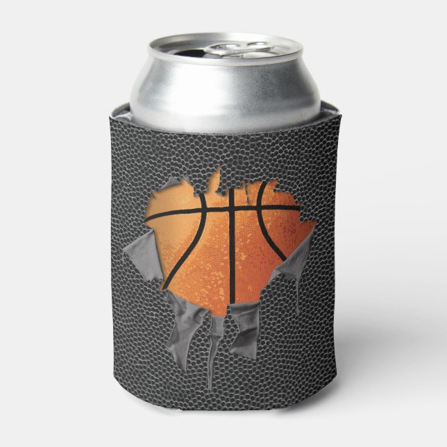 Torn Basketball (strukturiert) Dosenkühler (Kanne Vorderseite)