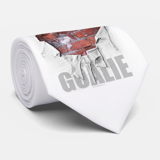 Torn Brick Wall Goalie (Fußball) Krawatte (Gerollt)