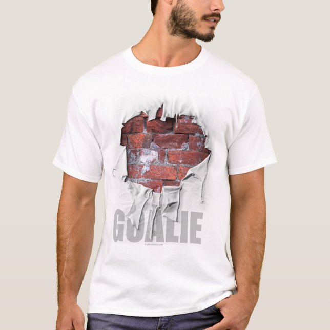 Torn Brick Wall Goalie (Fußball) T-Shirt (Vorderseite)