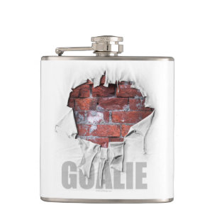 Torn Brick Wall Goalie (Hockey) Flachmann