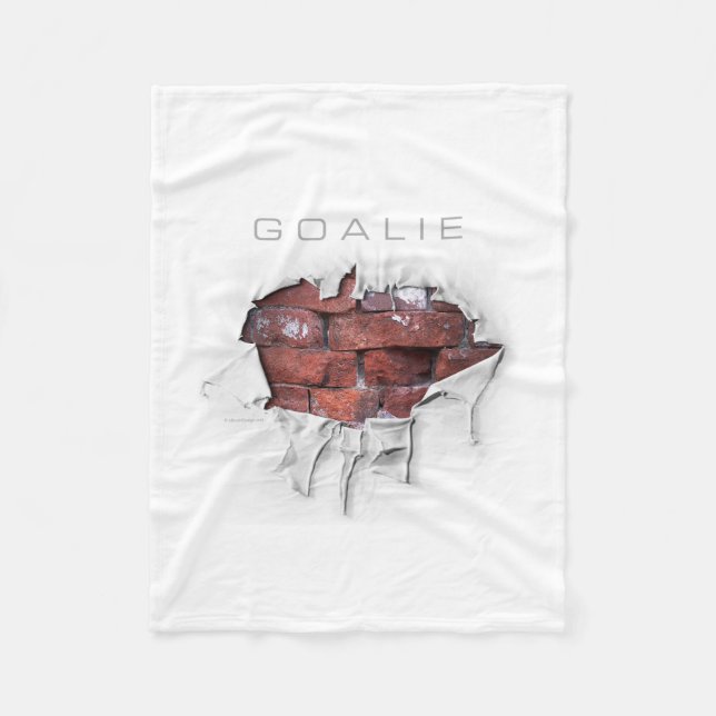 Torn Brick Wall Goalie (Hockey) Fleecedecke (Vorderseite)