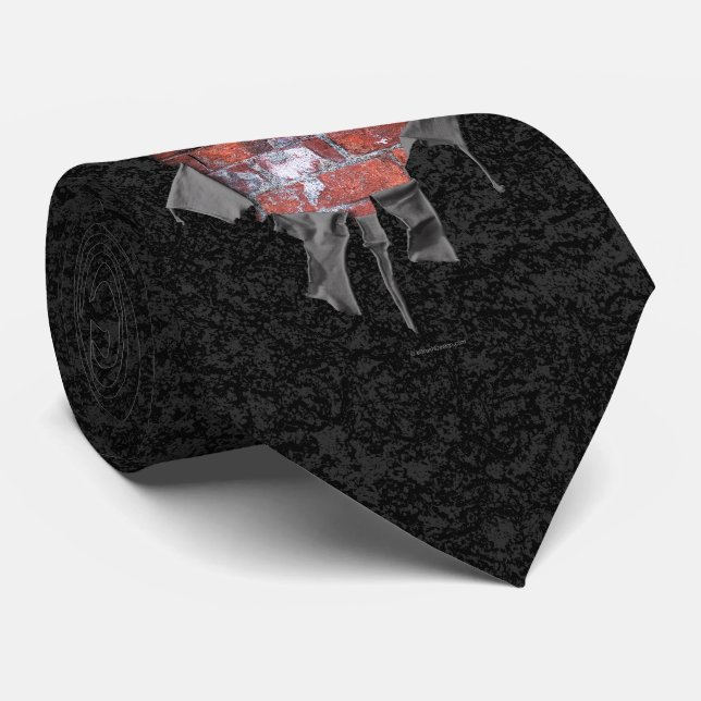 Torn Brick Wall Goalie (Hockey) Krawatte (Gerollt)