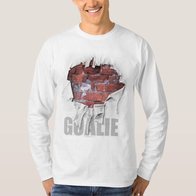 Torn Brick Wall Goalie (Hockey) T-Shirt (Vorderseite)