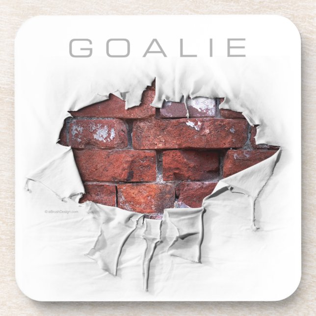 Torn Brick Wall Goalie (Hockey) Untersetzer (Vorderseite)