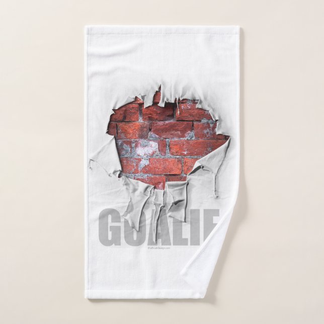 Torn Brick Wall Soccer Goalie Badehandtuch Set (Handtuch)
