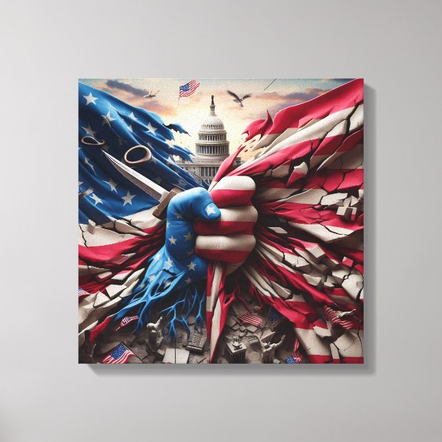 Torn Country Art Print Leinwanddruck (Vorderseite)