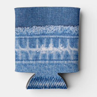 Torn Denim: Doppelblauer Jeans Frame Dosenkühler