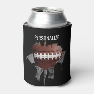 Torn Football Black Can Cooler Dosenkühler