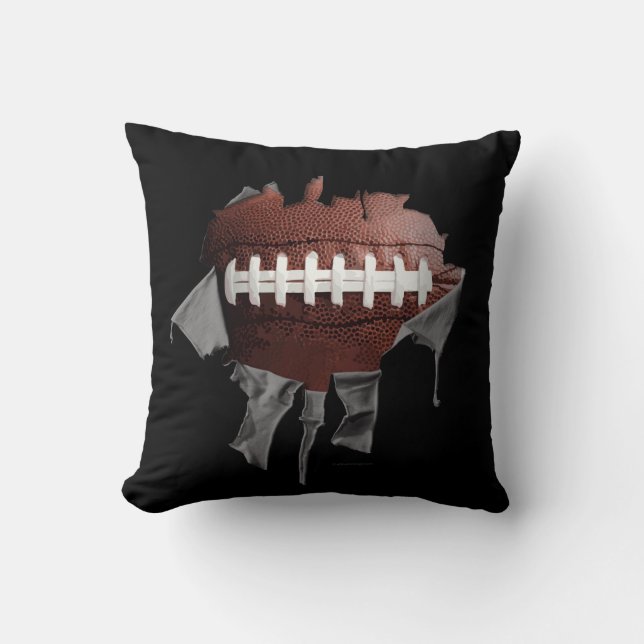 Torn Football Dark Kissen (Vorderseite)