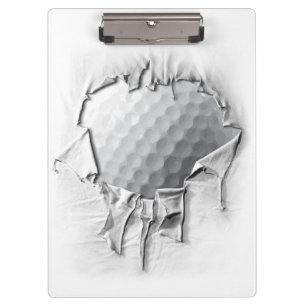 Torn Golf Ball Klemmbrett