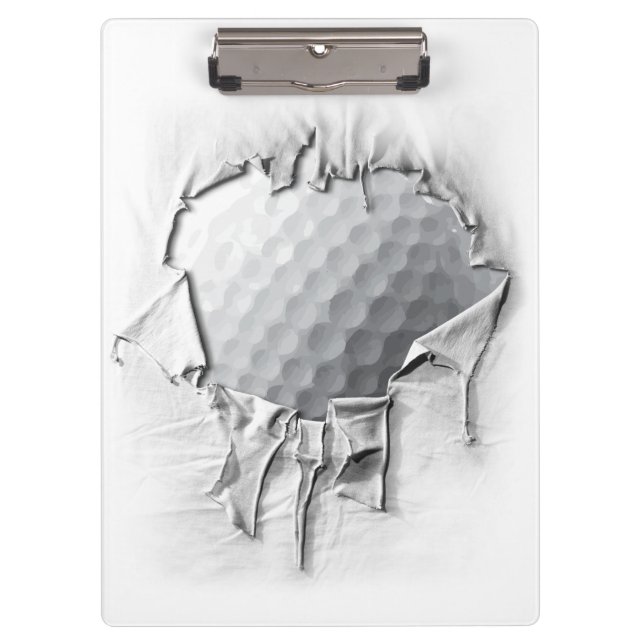 Torn Golf Ball Klemmbrett (Vorderseite)