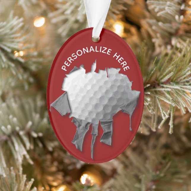 Torn Golf Ball Ornament (Baum)