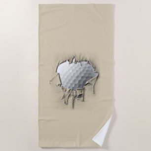 Torn Golf Ball Strandtuch