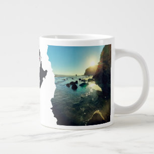 Torn NZ Seascape Jumbo-Tasse