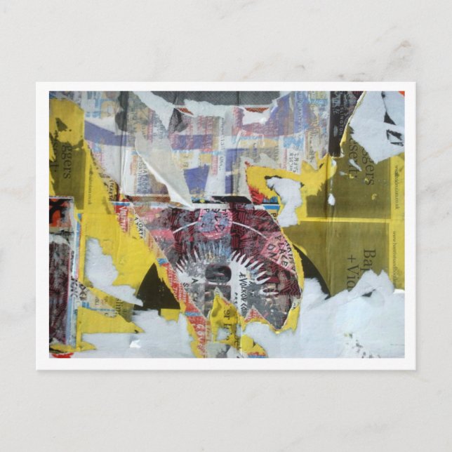 Torn-Schichten von Plakaten Postkarte (Vorderseite)