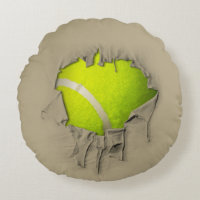 Torn Tennis Rundkissen
