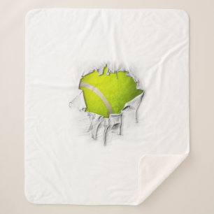 Torn Tennis Sherpa Blanket Sherpadecke