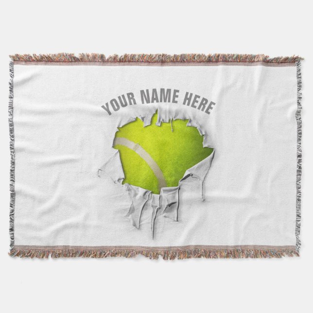 Torn Tennis Throw Blanket Decke (Vorderseite)