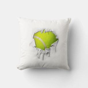 Torn Tennis Throw Kissen